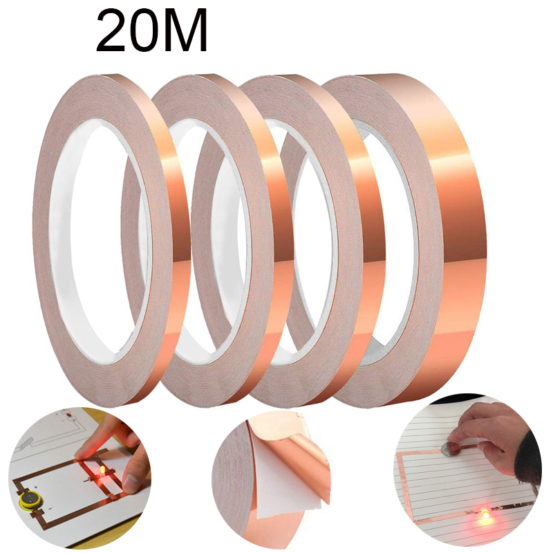 Plumbing Tape Ptfe - 20 Meters Single Side Conductive Copper