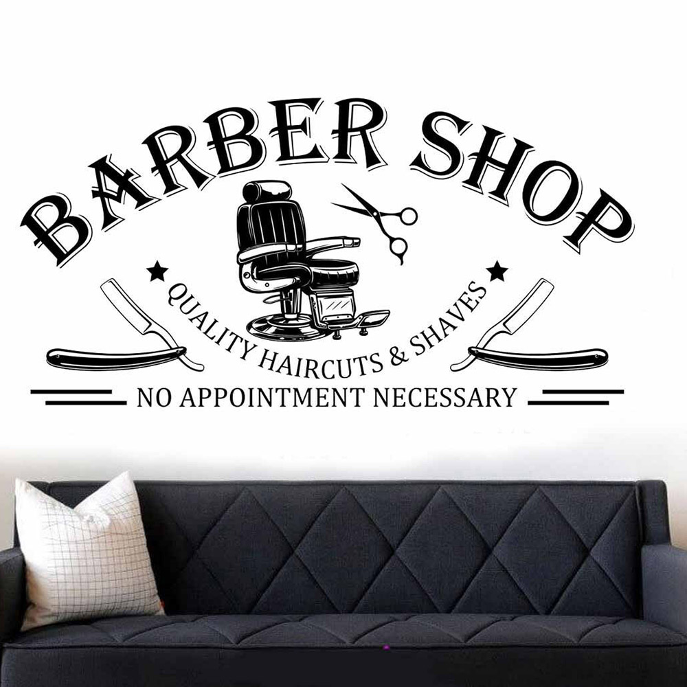 Vinyl Floor Plank - Barbershop Window Wall Art Sticker Decal