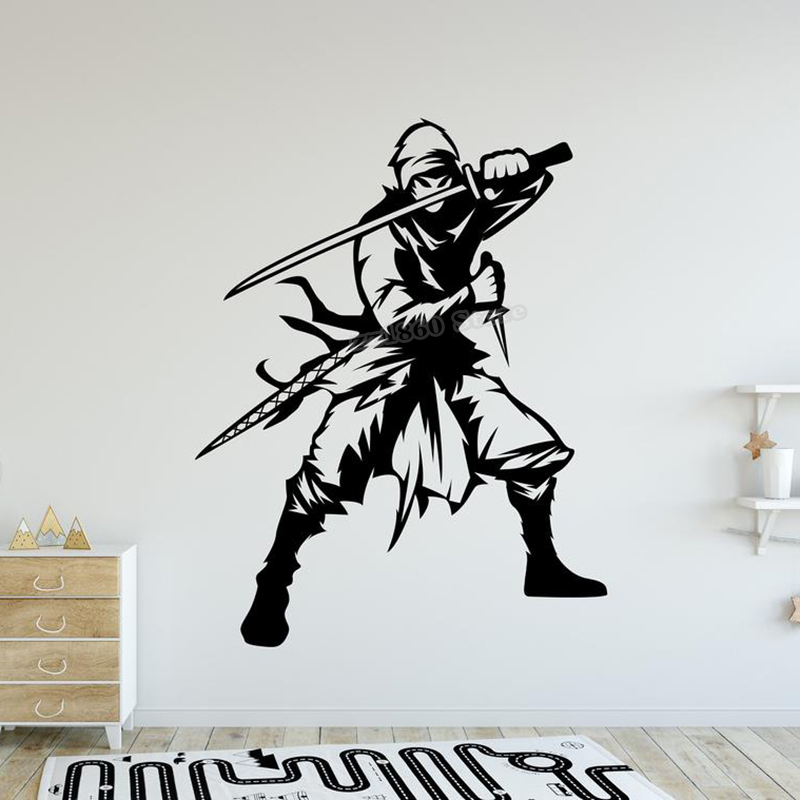 Vinyl Floor Plank - Ninja Wall Decal Samurai Sticker Warrior
