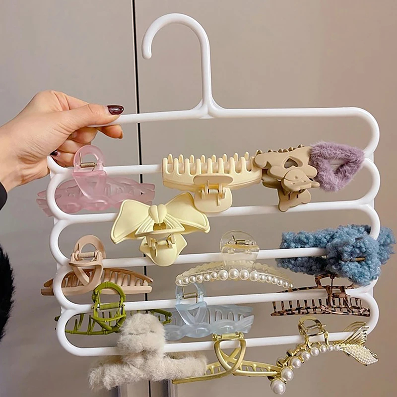Wall Anchor Plastic - 5 Layers Hair Claw Storage Rack