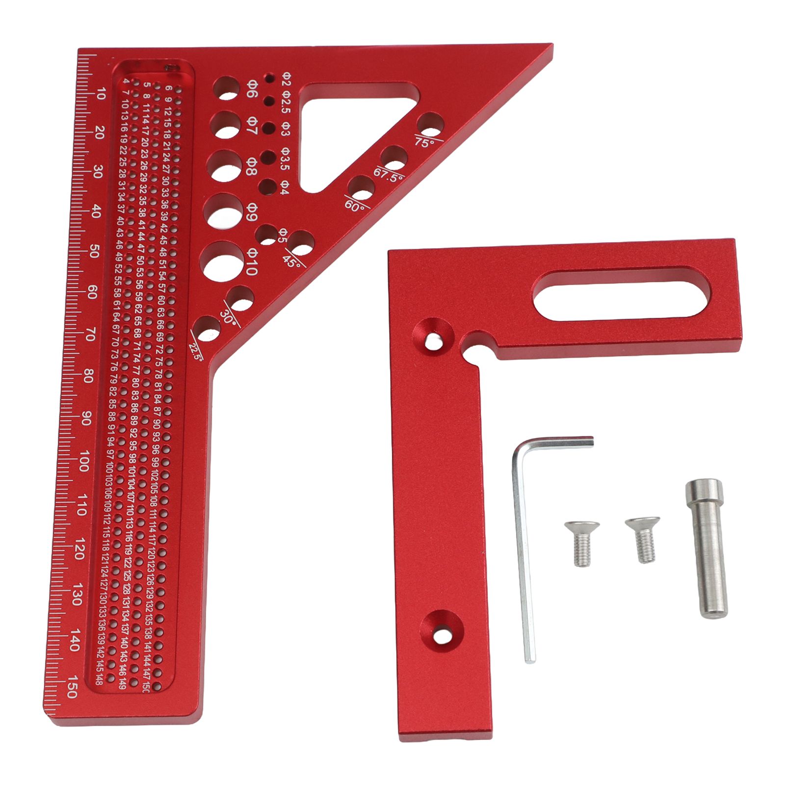 Home Improvement Mark - Home Improvement Red Multi-angle Marking Ruler