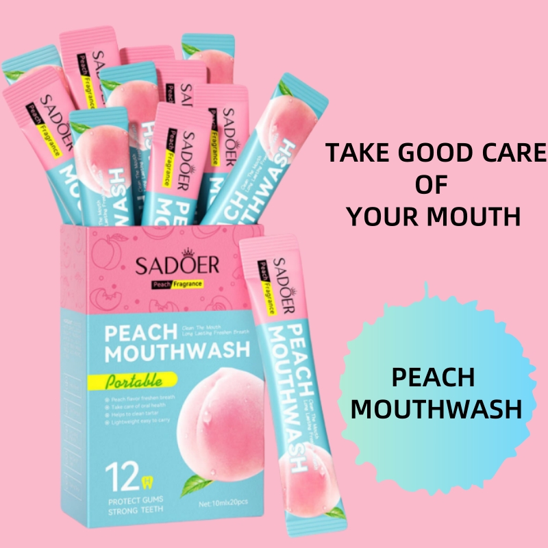 Home Improvement By - 10ml*20 Pieces of Sadoer Peach Mouthwash