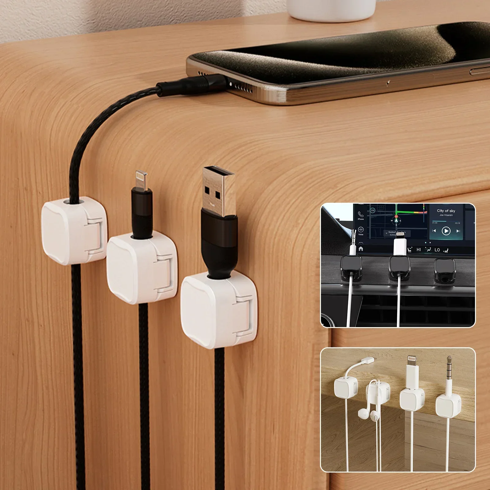 6/12/24PCS Magnetic Cable Orga - Wall Anchor Plastic ulasan dan harga