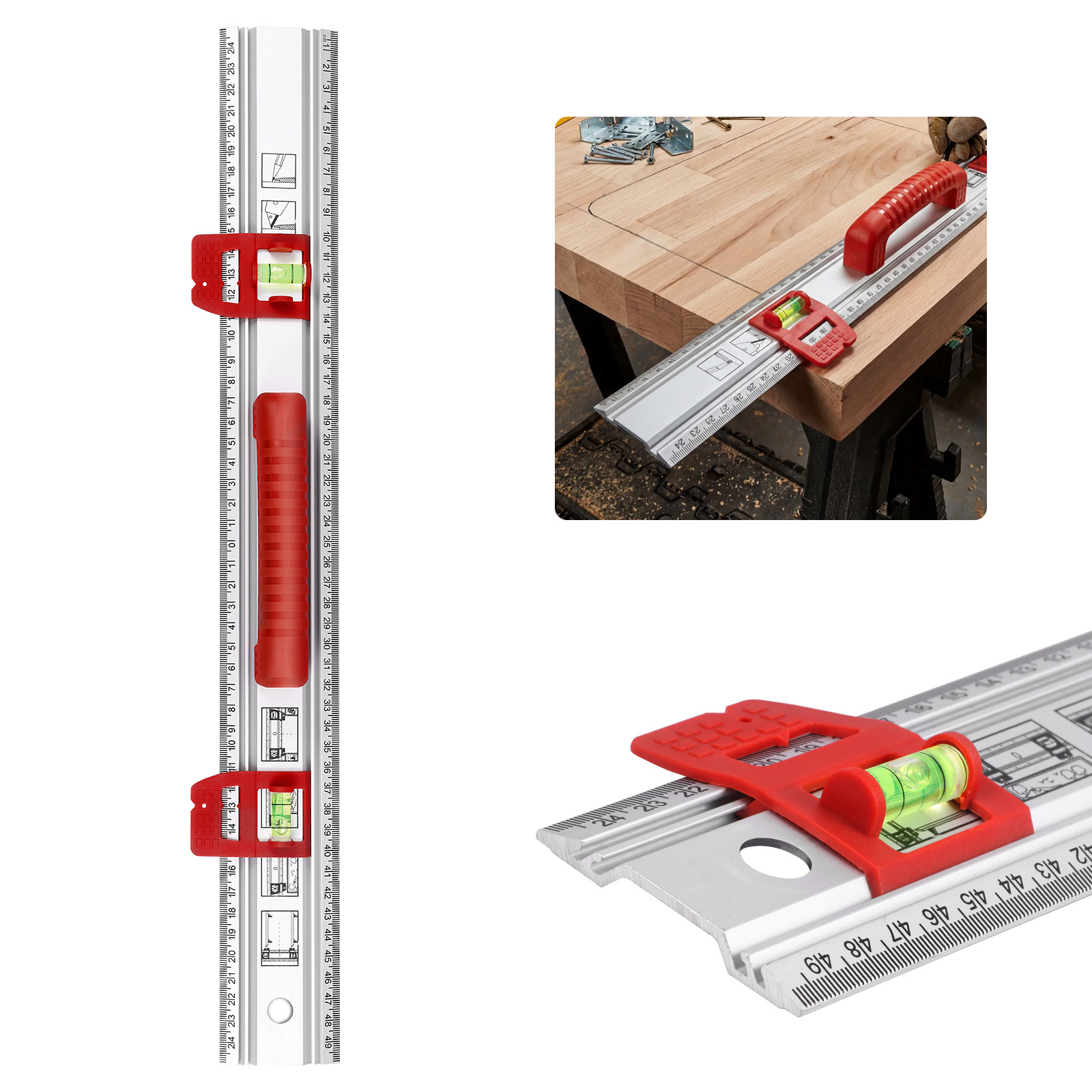 Aluminum Level Ruler Sliding G - Home Improvement Mark ulasan dan harga