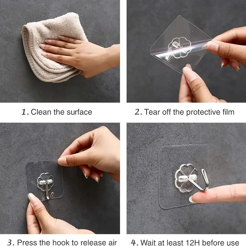 Strong Self Adhesive Hooks Hea - Wall Anchor Plastic ulasan dan harga