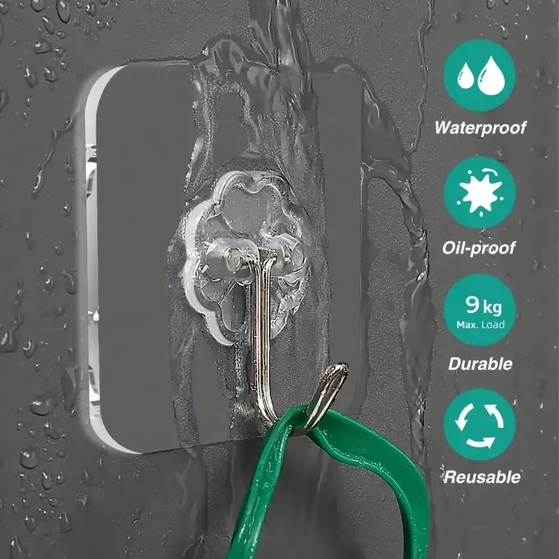 Strong Self Adhesive Hooks Hea - Wall Anchor Plastic ulasan dan harga