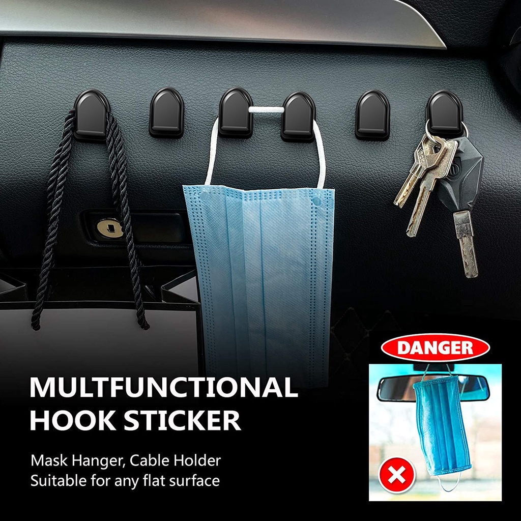 Mini Car Hooks Interior Storag - Wall Anchor Plastic ulasan dan harga