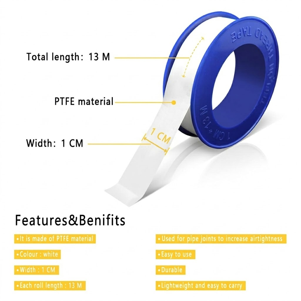 YITAPE 3/6 Rolls PTFE Thread S - Plumbing Tape Ptfe ulasan dan harga