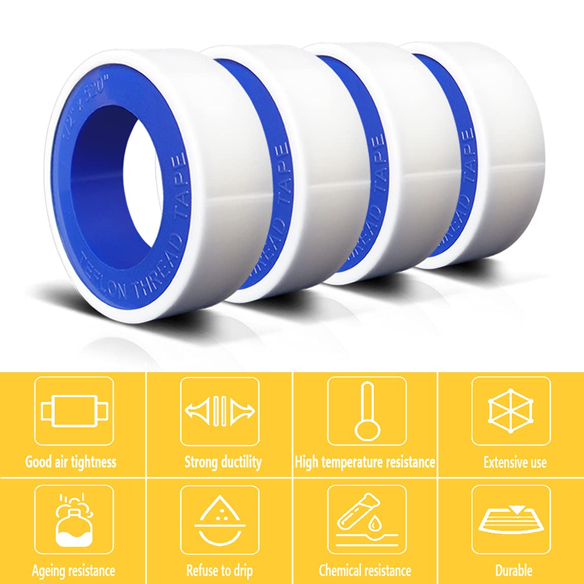 YITAPE 3/6 Rolls PTFE Thread S - Plumbing Tape Ptfe ulasan dan harga