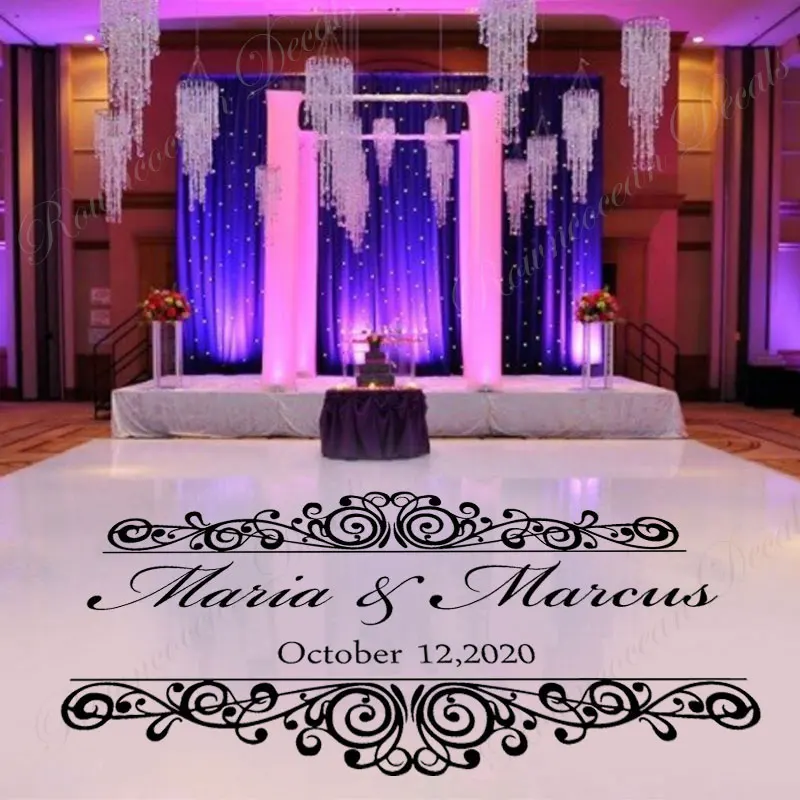Custom Wedding Name & Date Mon - Vinyl Floor Plank ulasan dan harga