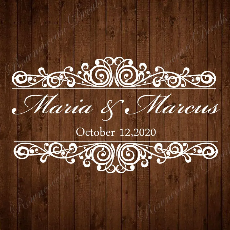 Custom Wedding Name & Date Mon - Vinyl Floor Plank ulasan dan harga