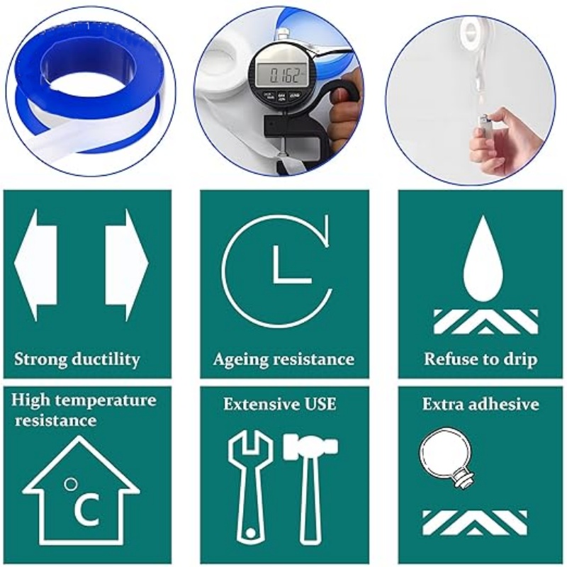 5PCS Seal Tape Thread Seal Wat - Plumbing Tape Ptfe ulasan dan harga