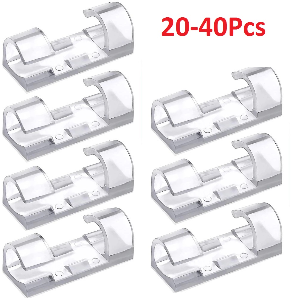 40PCS Cable Organizer Clips Ca - Wall Anchor Plastic ulasan dan harga