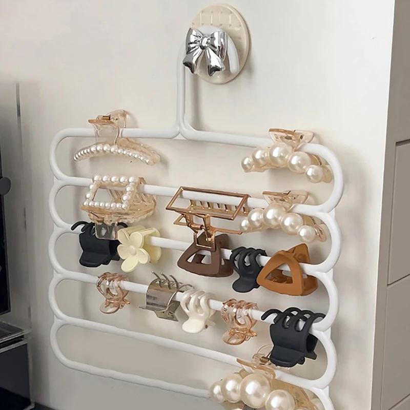 5 Layers Hair Claw Storage Rac - Wall Anchor Plastic ulasan dan harga