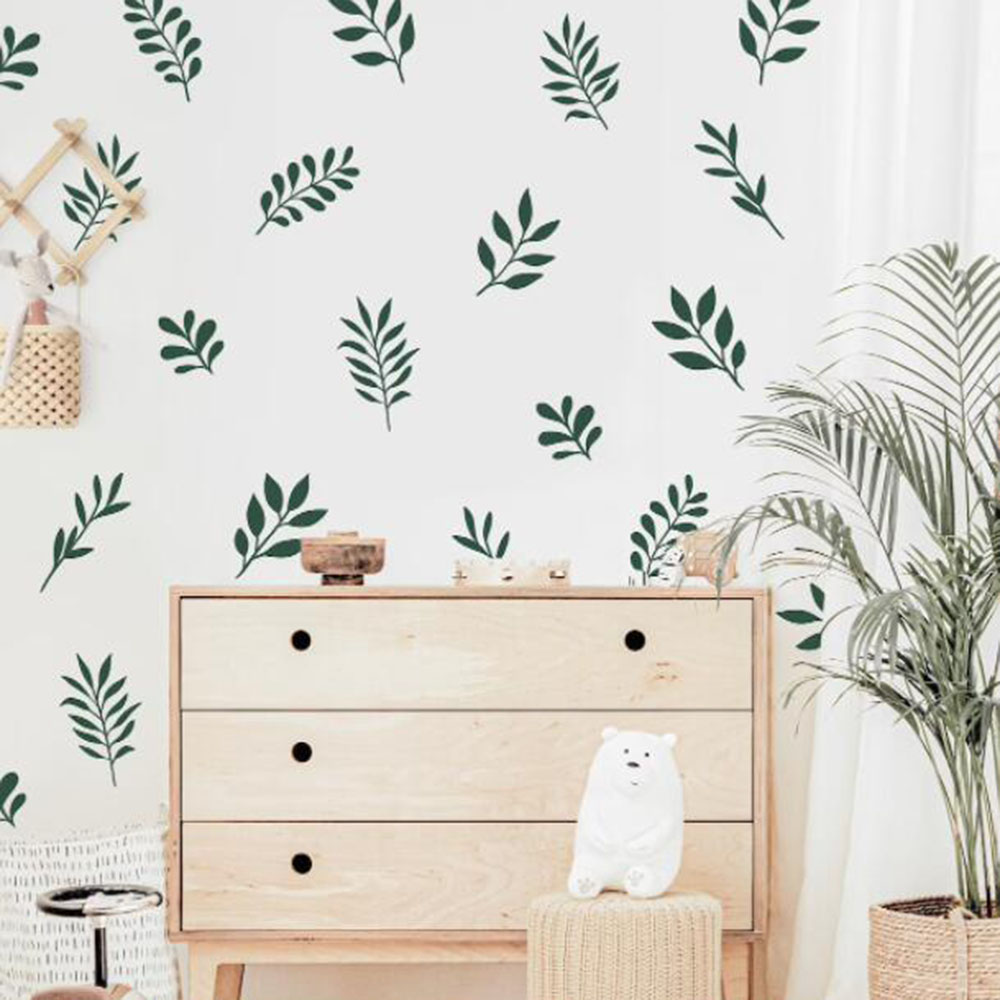 41Pcs Botanical Leaf Wall Stic - Vinyl Floor Plank ulasan dan harga