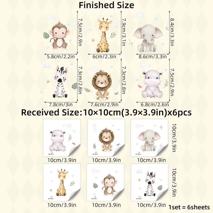 Cartoon Animals Switch Wall St - Vinyl Floor Plank ulasan dan harga