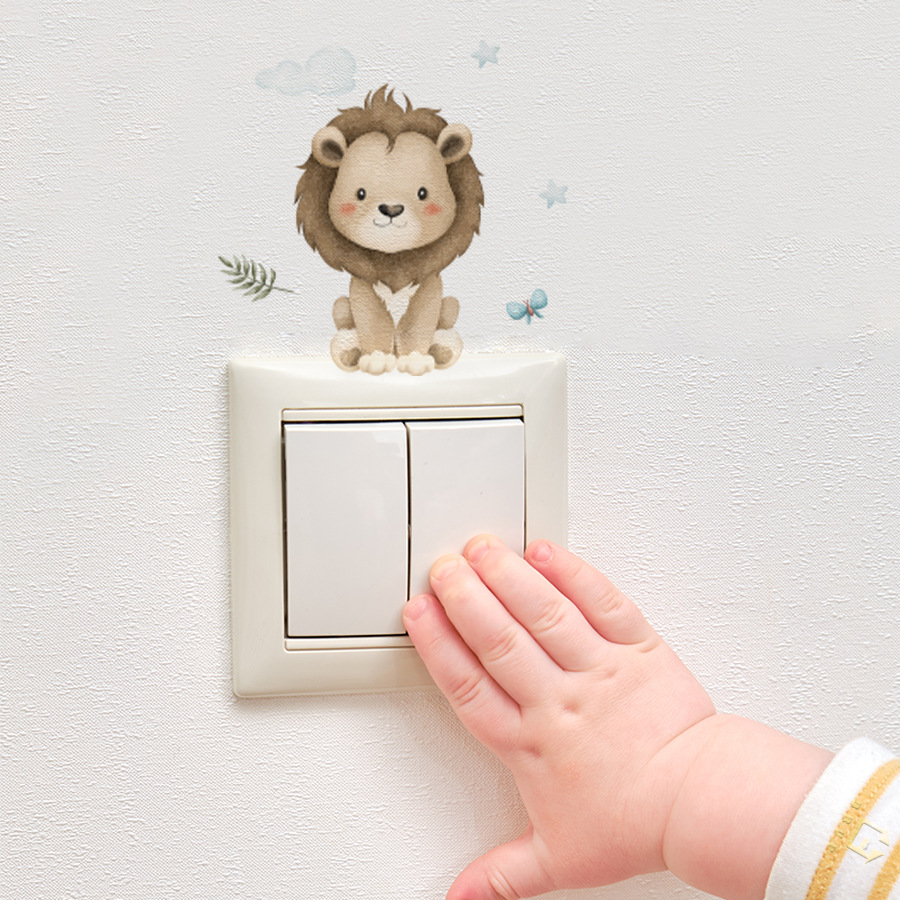 Cartoon Animals Switch Wall St - Vinyl Floor Plank ulasan dan harga