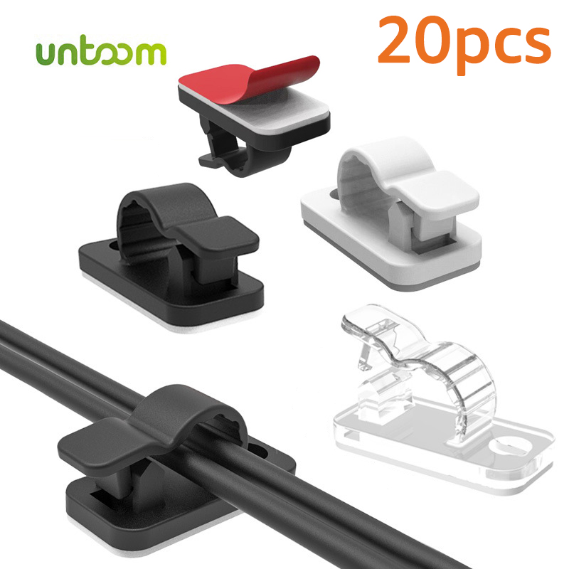 Untoom 20pcs Cable Organizer C - Wall Anchor Plastic ulasan dan harga