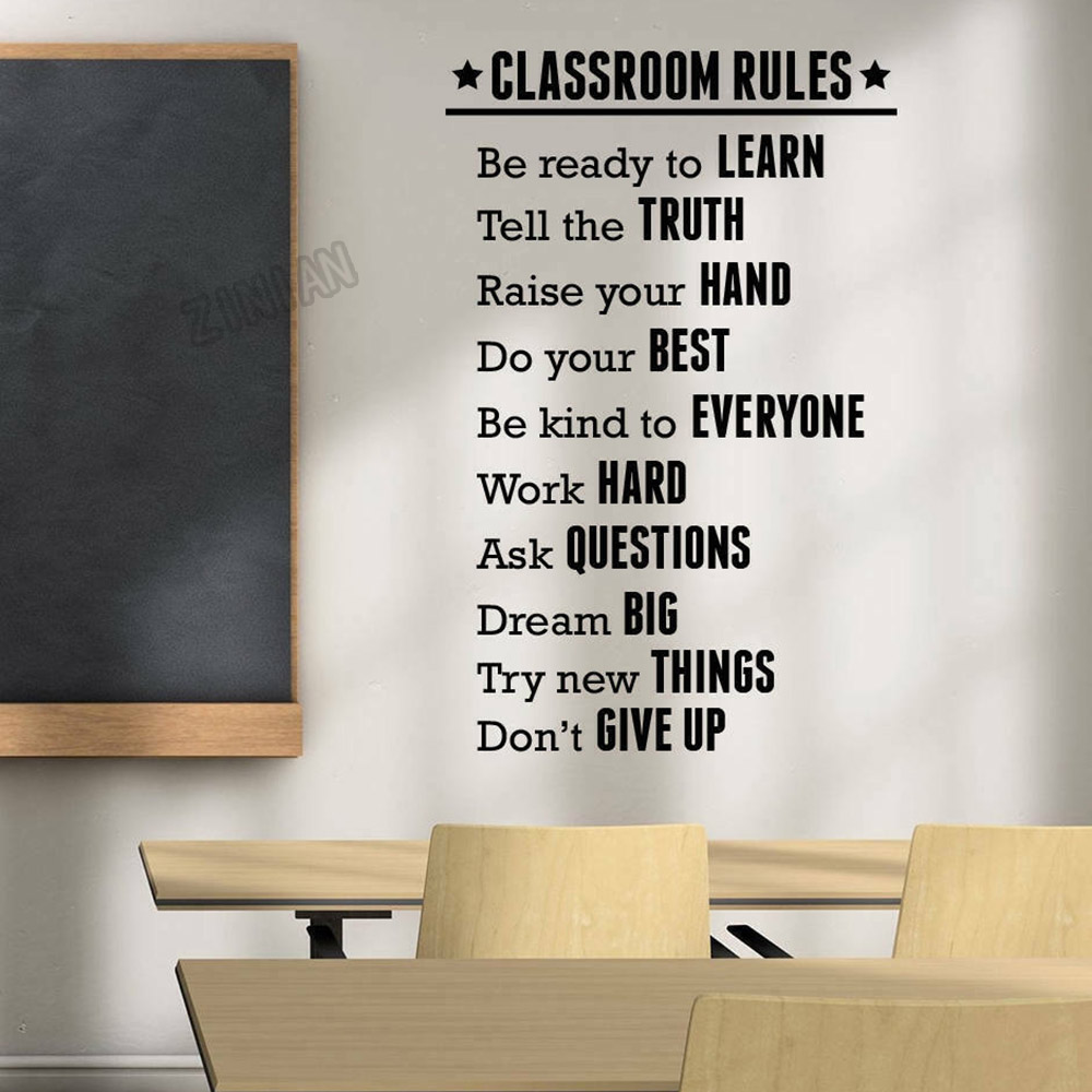 Classroom Rules Wall Sticker F - Vinyl Floor Plank ulasan dan harga