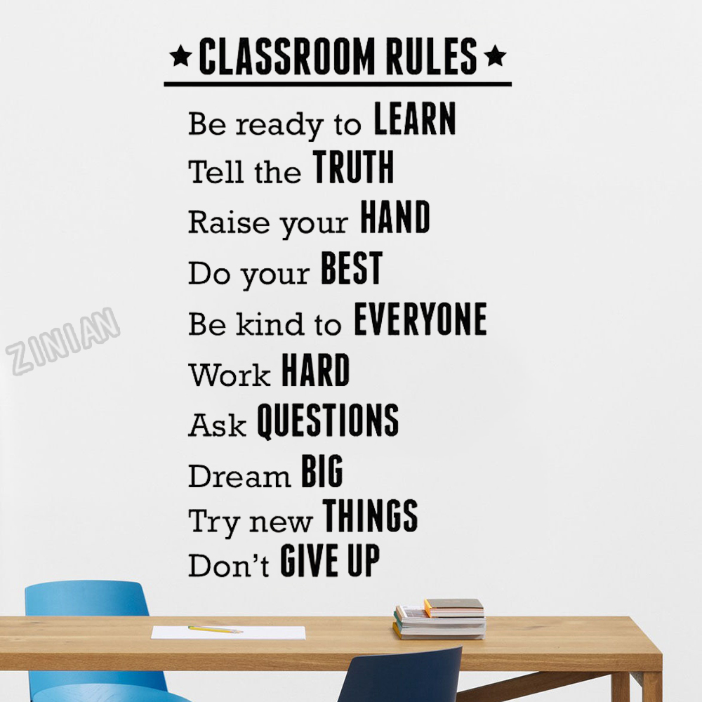 Classroom Rules Wall Sticker F - Vinyl Floor Plank ulasan dan harga