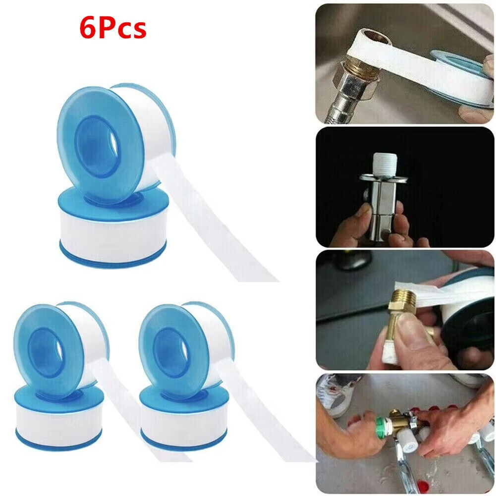 6Pcs PTFE White Threaded Seali - Plumbing Tape Ptfe ulasan dan harga