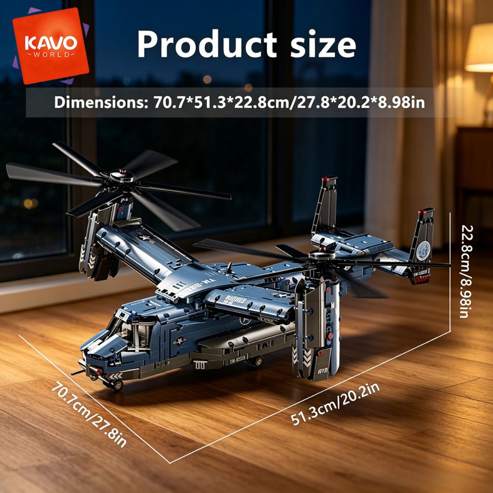KAVOWORLD 1486PCS V-22 Osprey  - Home Improvement By ulasan dan harga